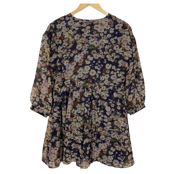 Madewell Long Sleeve Tiered Mini in Floral Print NWT - Picture 4 of 8